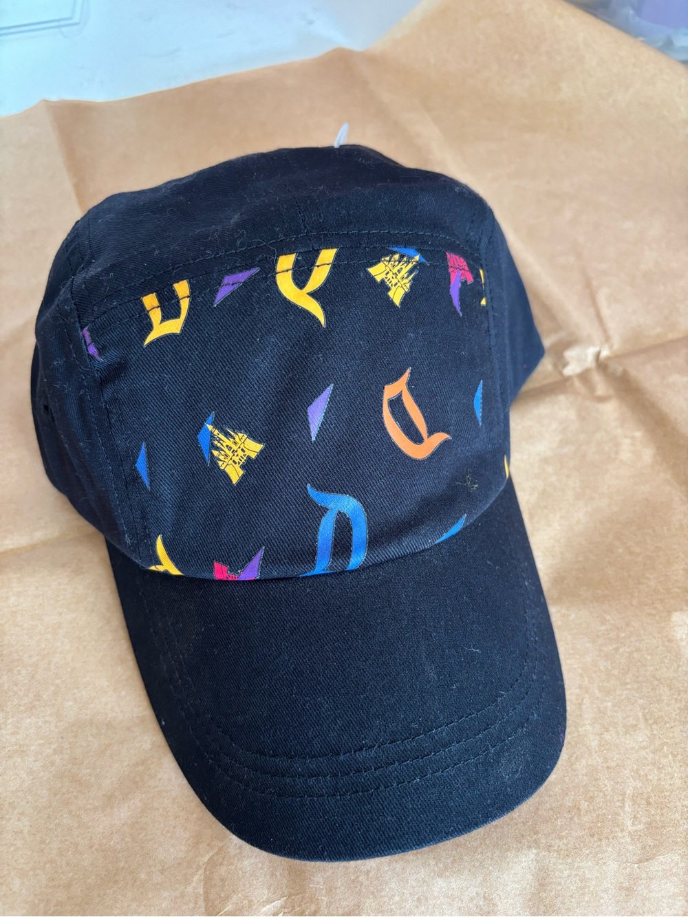 Disneyland Resort Black Hat with White Embroidery